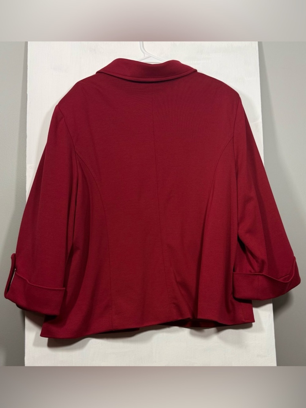 Women's Red Button-Front Pea Coat by Danielle - Picture 7 of 7